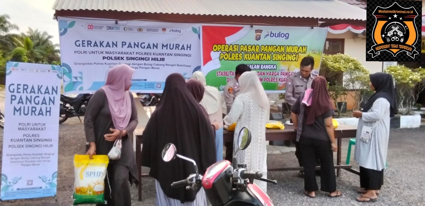 Polres Kuansing Gelar Operasi Pasar Pangan Murah di Dua Polsek, Kapolres: Wujud Kepedulian Polri untuk Masyarakat